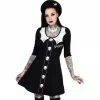 Kreepsville666 Spooky Girl Flare 3/4 Sleeve Dress