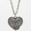 Rock Rebel Jewelry Filigree Heart Stash Pendant Necklace