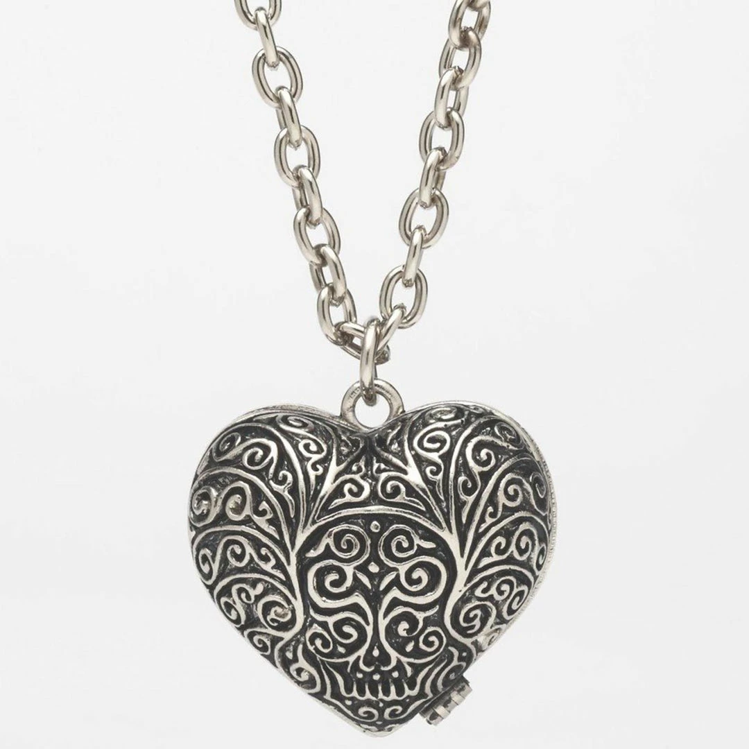 Rock Rebel Jewelry Filigree Heart Stash Pendant Necklace 3 Rock Rebel Jewelry Filigree Heart Stash Pendant Necklace