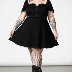 Killstar Time Out Zip Denim Dress Women's Stuff