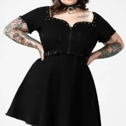 Killstar Time Out Zip Denim Dress Women's Stuff