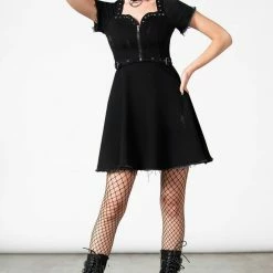 Killstar Time Out Zip Denim Dress Women's Stuff