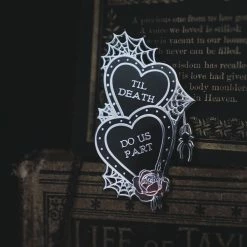 Lively Ghosts Til Death Enemel Pin