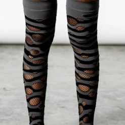 Killstar Wretched Soul Distress Socks [BLACK/ASH] Gift Ideas