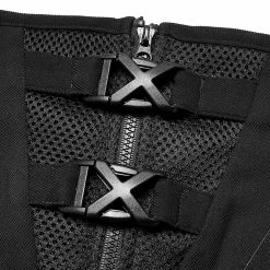 Punk Rave Black Corset With Buckles Men's Stuff