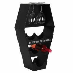 Gothic Gifts Gift Ideas Coffin Wine Shelf