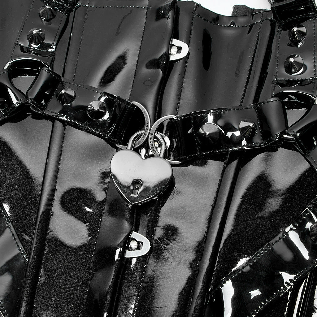 Punk Rave Women's Stuff Gothic Patent Leather Corset 15 Punk Rave Women's Stuff Gothic Patent Leather Corset