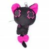 Luv Bunny's Baby Vanity Dead Cat Keychain - Black/Pink