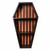 Sourpuss Gift Ideas Striped Coffin Shelf - Black/Pumpkin 1 Sourpuss Gift Ideas Striped Coffin Shelf - Black/Pumpkin