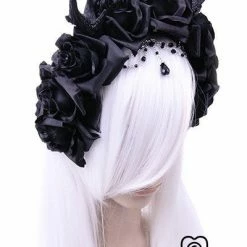 ReStyle Gothic Wreath With Antlers, Roses & Beads Headband Accessories