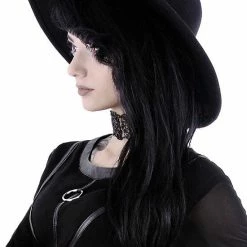 ReStyle Black Gothic Wide Brim Hat Men's Stuff