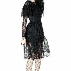 ReStyle Gloomy Prairie Black Lace Gothic Dress