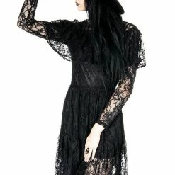 ReStyle Gloomy Prairie Black Lace Gothic Dress