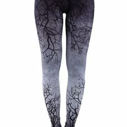 ReStyle Gray Branches Ombre Leggings Women's Stuff
