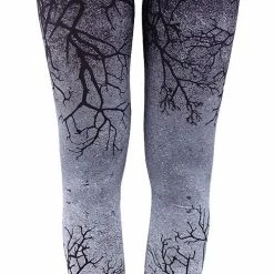 ReStyle Gray Branches Ombre Leggings Women's Stuff