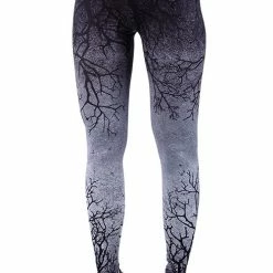 ReStyle Gray Branches Ombre Leggings Women's Stuff