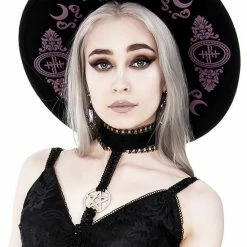 ReStyle Baroque Style Gothic Hat With Burgundy Monogram 17 ReStyle Baroque Style Gothic Hat With Burgundy Monogram