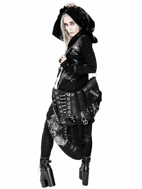 ReStyle Patchwork Hobo Bag With Multiple Pockets And Dragon PU 8 ReStyle Patchwork Hobo Bag With Multiple Pockets And Dragon PU