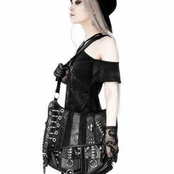 ReStyle Patchwork Hobo Bag With Multiple Pockets And Dragon PU 17 ReStyle Patchwork Hobo Bag With Multiple Pockets And Dragon PU