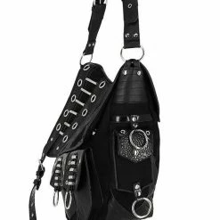 ReStyle Patchwork Hobo Bag With Multiple Pockets And Dragon PU 22 ReStyle Patchwork Hobo Bag With Multiple Pockets And Dragon PU