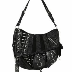 ReStyle Patchwork Hobo Bag With Multiple Pockets And Dragon PU 27 ReStyle Patchwork Hobo Bag With Multiple Pockets And Dragon PU