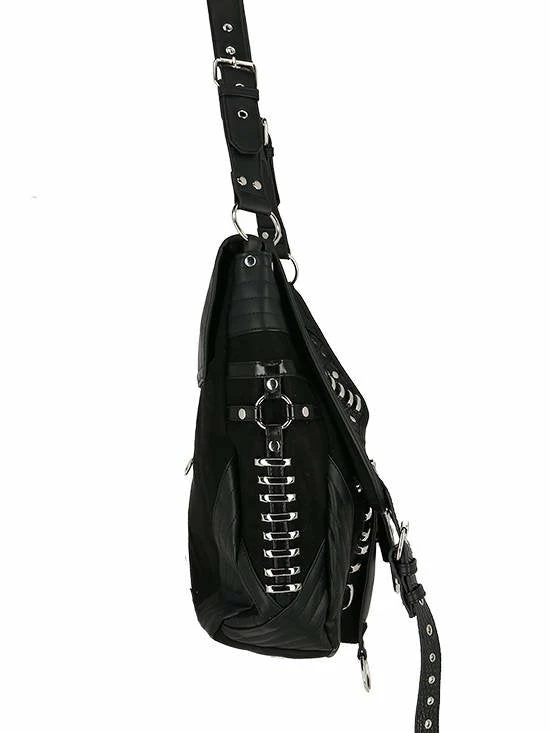 ReStyle Patchwork Hobo Bag With Multiple Pockets And Dragon PU 12 ReStyle Patchwork Hobo Bag With Multiple Pockets And Dragon PU