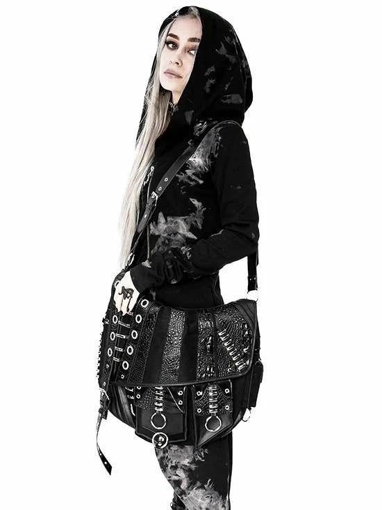 ReStyle Patchwork Hobo Bag With Multiple Pockets And Dragon PU 9 ReStyle Patchwork Hobo Bag With Multiple Pockets And Dragon PU