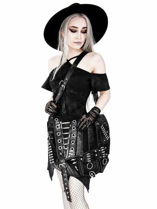 ReStyle Patchwork Hobo Bag With Multiple Pockets And Dragon PU 4 ReStyle Patchwork Hobo Bag With Multiple Pockets And Dragon PU