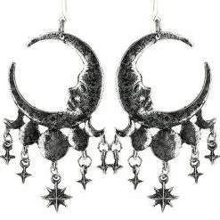 ReStyle Sleepless Nights Silver Moon Earrings Jewelry