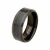 INOX Black IP Genuine Blue Sandstone Inlay Ring 2 INOX Black IP Genuine Blue Sandstone Inlay Ring