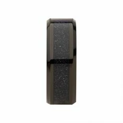 INOX Black IP Genuine Blue Sandstone Inlay Ring