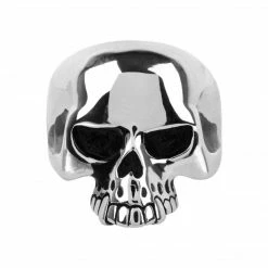 Bloody Rose Boutique Shop 29 INOX Black Oxidized Skull Ring