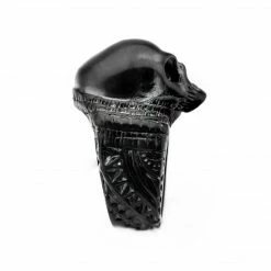 Bloody Rose Boutique Shop 33 INOX Stainless Steel Black Plated Matte Finish Skull Ring