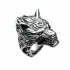 INOX Stainless Steel 3D Wolf Ring Men's Stuff