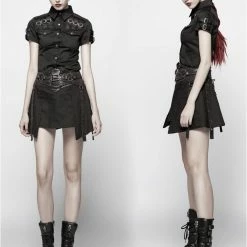 Punk Rave Gothic Militia Shirt Women's Stuff