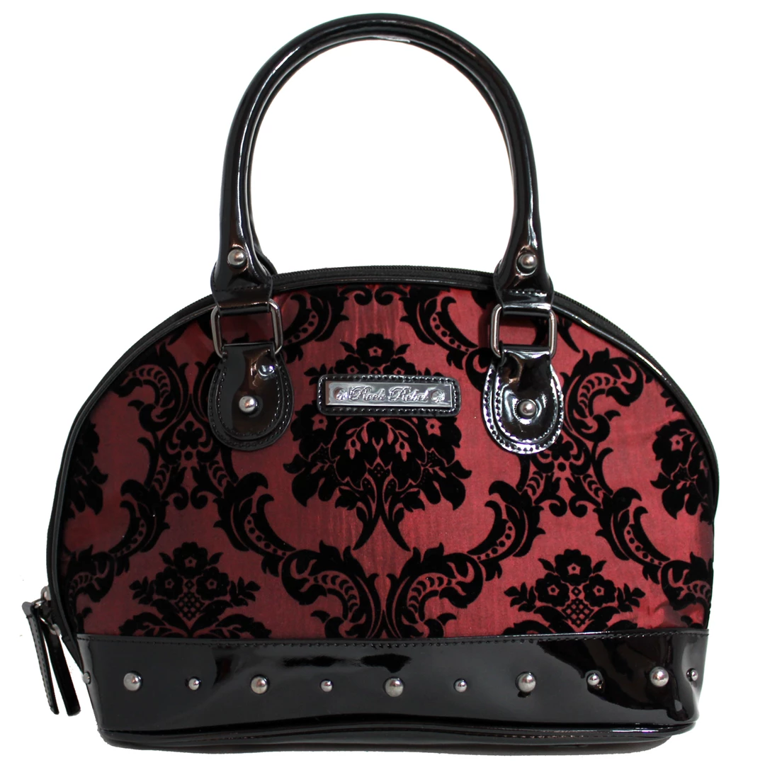 Rock Rebel Damask Margaux Hand Bag In Deep Red Bags & Backpacks 3 Rock Rebel Damask Margaux Hand Bag In Deep Red Bags & Backpacks
