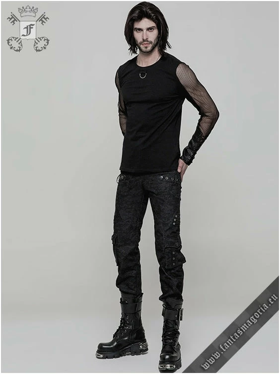 Punk Rave Mesmerizer Men's Longsleeve Top 5 Punk Rave Mesmerizer Men's Longsleeve Top