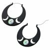 BodyVibe Jewelry Cut-Out Moon Plug Hoops