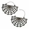 BodyVibe Gunmetal Plated Spider Web Plug Hoop