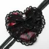 Punk Rave Women's Stuff Gothic Heart Skull Lace Eye Patch