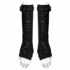 Punk Rave Gothic Ripped Buckle Long Gloves