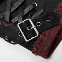 Punk Rave Punk Plaid Splice Strappy Buckles Shorts Women's Stuff