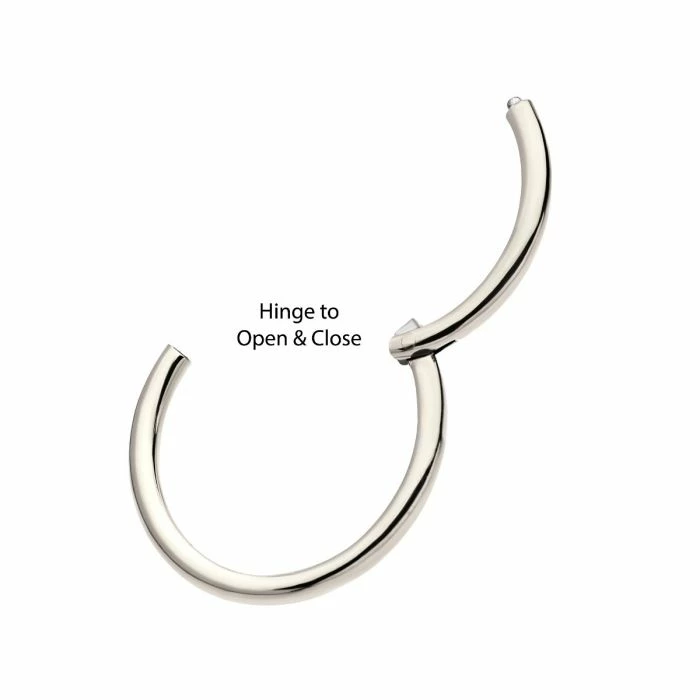 BodyVibe Surgical Steel Basic Hinged Segment Ring - 18g 5/16" Jewelry 4 BodyVibe Surgical Steel Basic Hinged Segment Ring - 18g 5/16" Jewelry