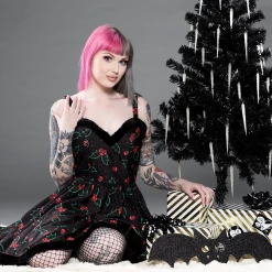 Sourpuss Holly Bats Sophia Dress