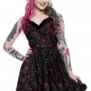 Sourpuss Holly Bats Sophia Dress