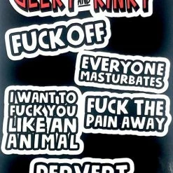 Geeky And Kinky Sticker Sheet Set 3-Pack